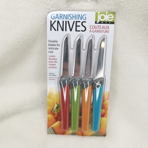 🌻2/$25🌻Joie Stainless Steel‎ Garnishing Knives ,Set of 4 - Picture 2 of 4